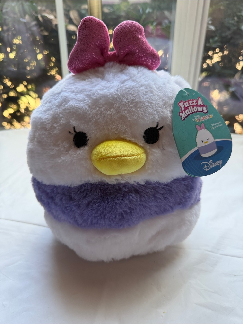 ✨ Disney Squishmallows Fuzz-A-Mallows 8” Daisy Duck Fuzzy Plush Toy NWT